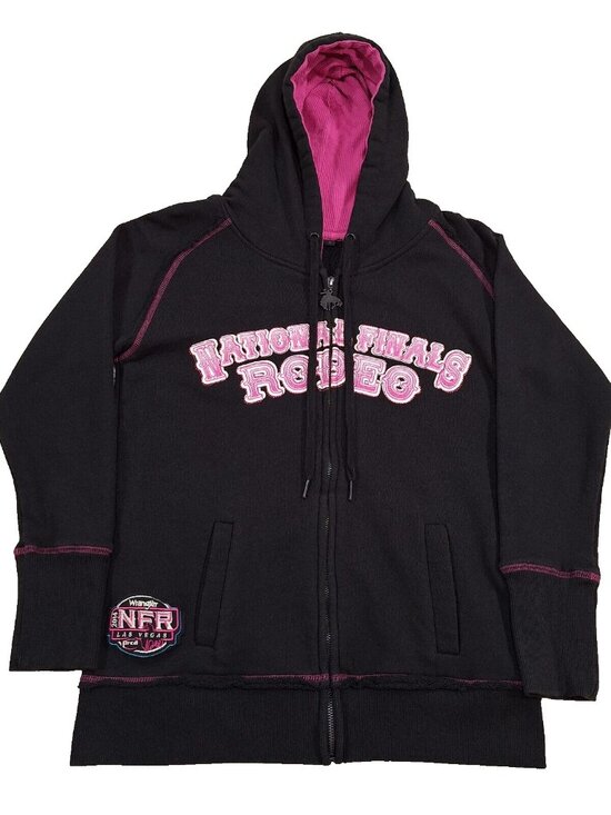 Wrangler Tops - NFR Pro Rodeo Gear Hoodie 2014 Las Vegas Women's Wrangler PRCA Zip-Up. Sz Large.